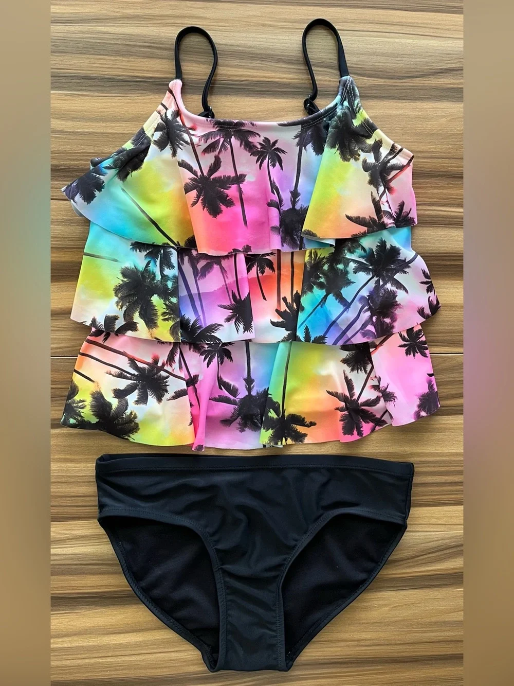 Walmart Justice Girls Tankini Swimsuit 6 Piece Bundle Size M(10)